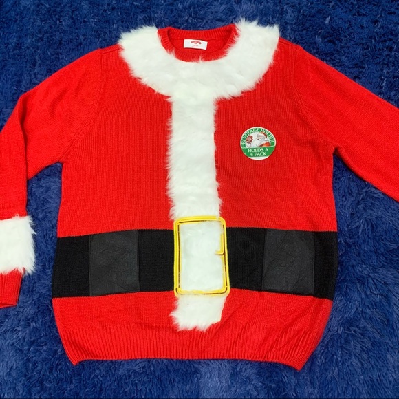 Santa Beer Holster Ugly Christmas Sweater - Picture 3 of 9